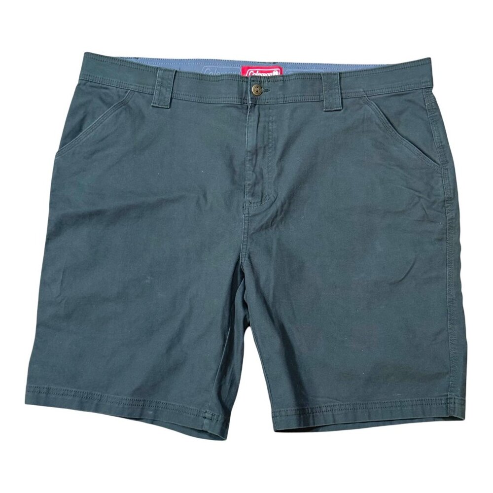 Coleman Mens Cargo Shorts Size 40 Green Cotton Outdoor Casual Wear Hiking Tough